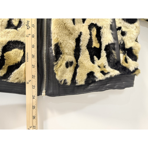 Karl Lagerfeld Paris Faux Fur Leopard Print Jacket Women’s XL - Picture 8 of 12